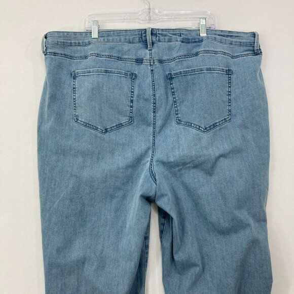 NYDJ size 20WT Margot Girlfriend Stretch Blue Light Wash Jeans - Picture 10 of 12